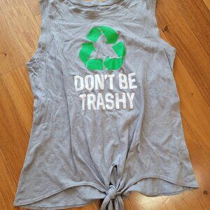 Women's Knot Bottom Tank Top S